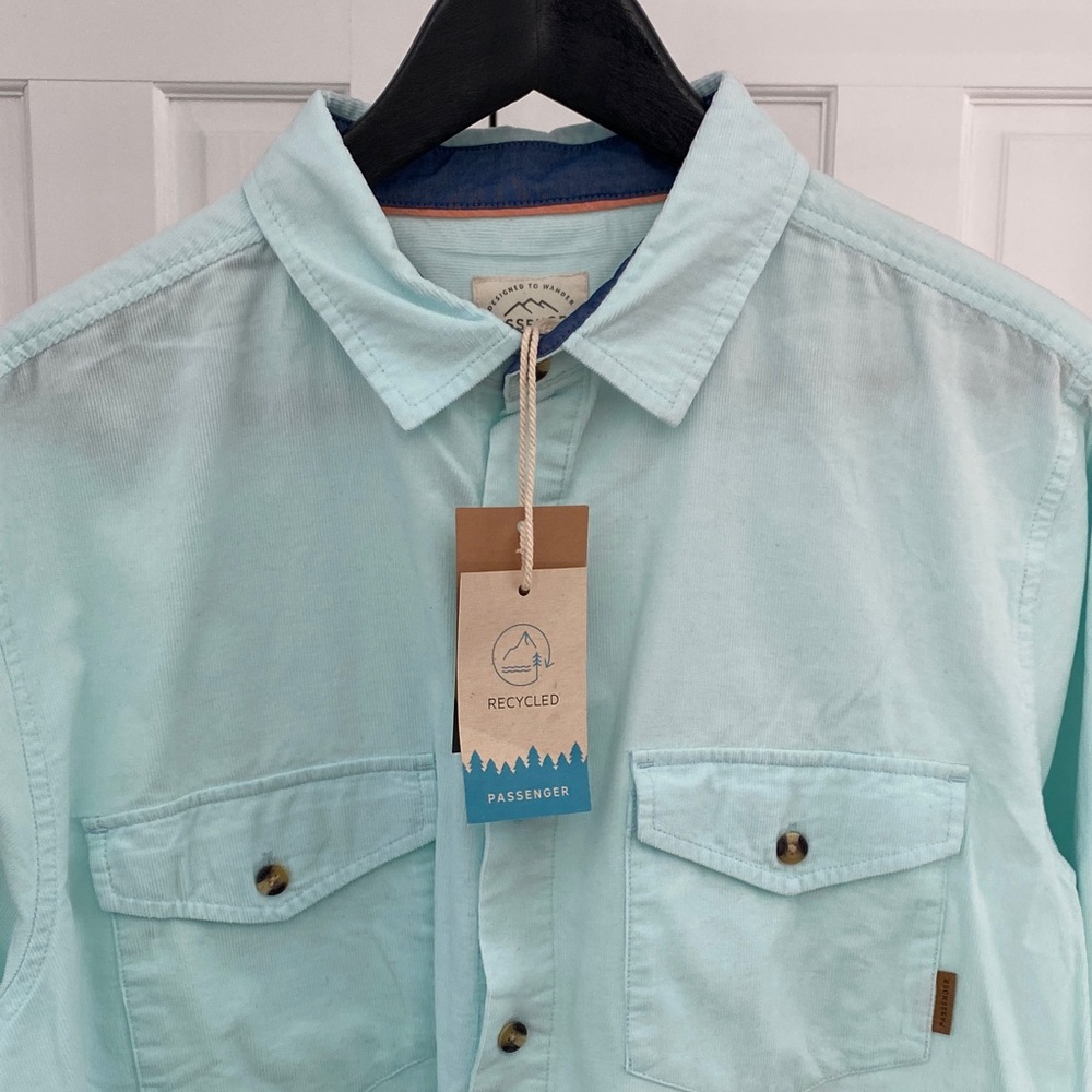 Passenger / NWT Corduroy Button-down / Light Blue / Medium